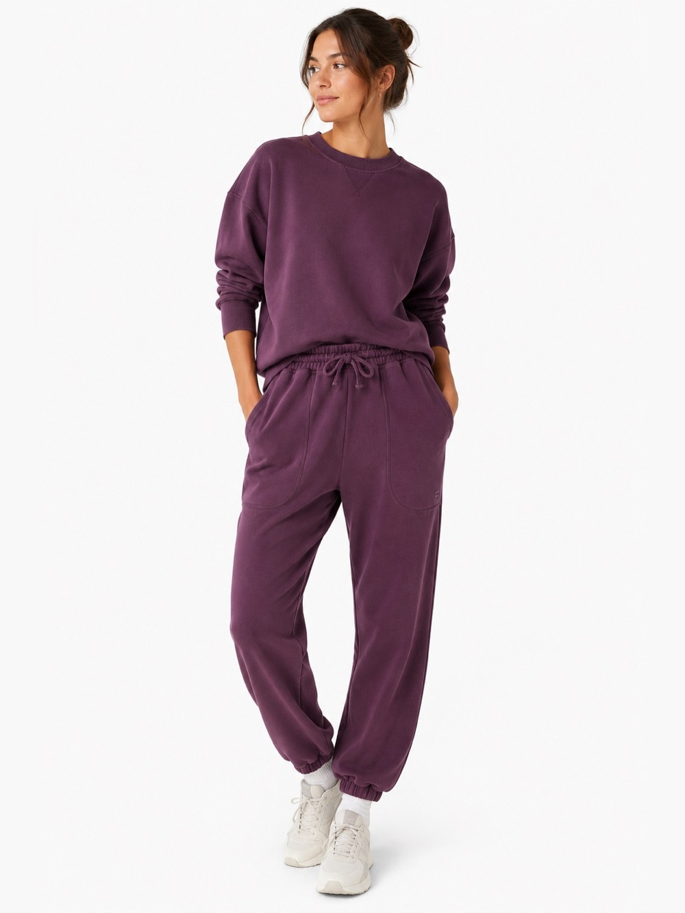 Sweaty Betty Sand Wash Cuffed Jogger Pants Plum Purple Soft Touch NWT Small